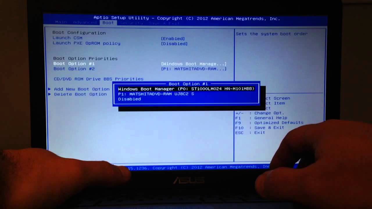 Asus-BIOS-Problem Windows 7