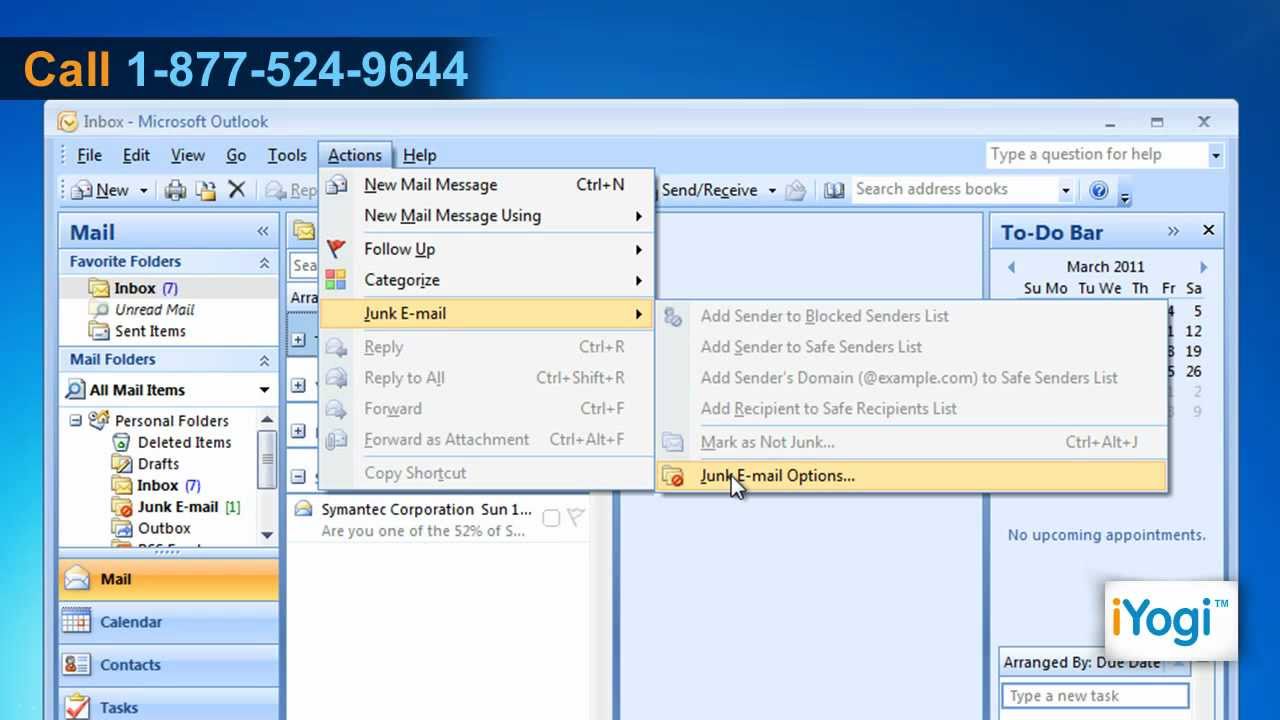 block address in Outlook 2007