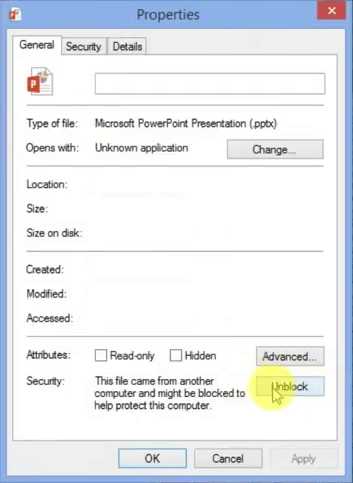 cannot open included powerpoint in word