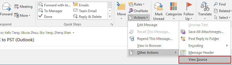 não é possível visualizar o html atual no Outlook 2007