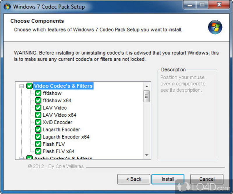 kodek pack windows 7 64 mała ilość 2012