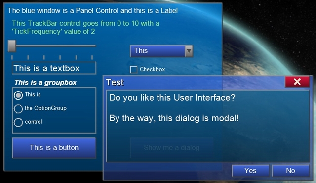 directx 9 user interface