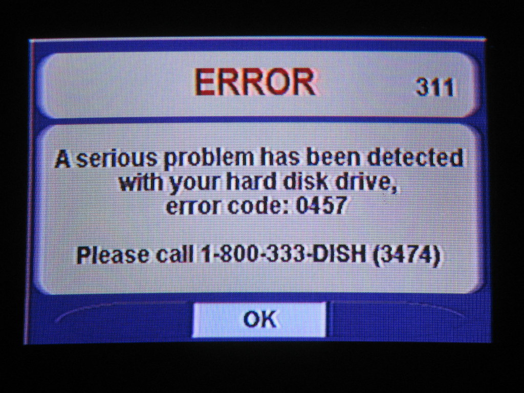 dish digital recording device error 311