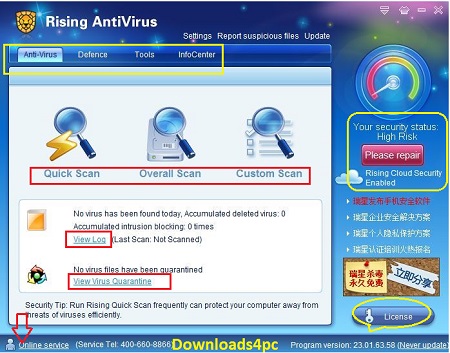 download rising antivirus update file