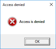 error tio error access denied
