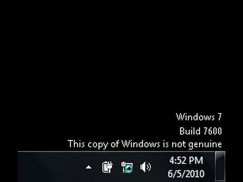 erreur essayez de vendre Windows n'est pas authentique pour Windows 7