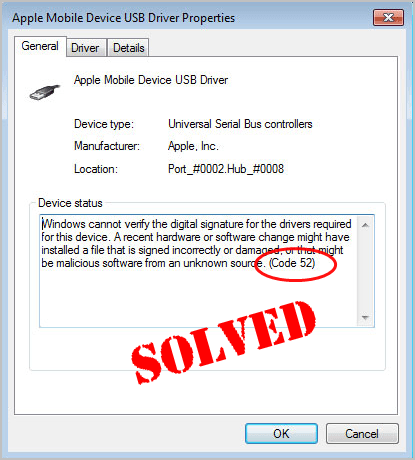 se produjo un error al seleccionar la versión para los archivos del controlador