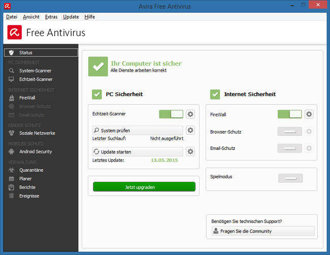 gratis få ett avira antivirus 2014 för Windows xp