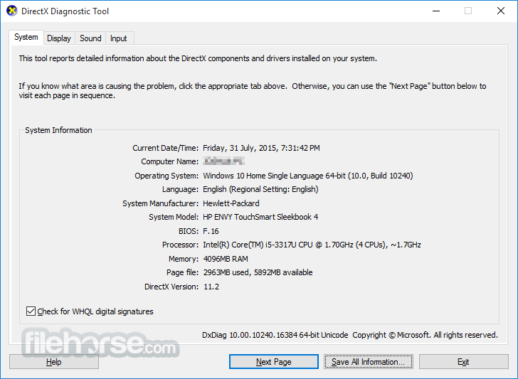 download gratuito di directx per Windows 7