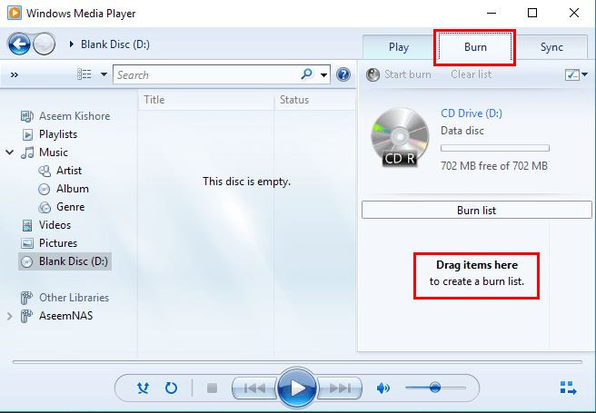 how to burn mp3 in windows media player