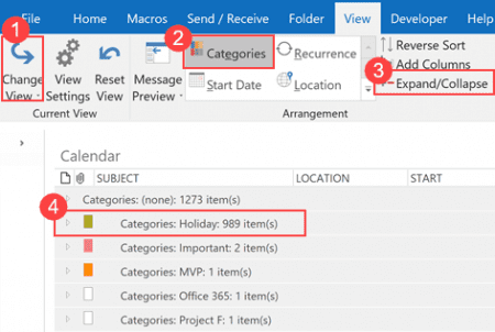 comment supprimer tous les événements du calendrier dans Outlook 2011