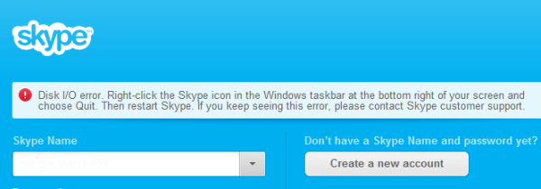 comment corriger directement l'erreur d'e/s skype
