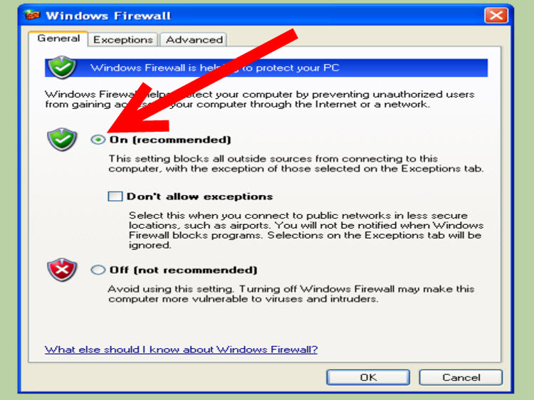 come attivare manualmente Windows Firewall in Windows 7