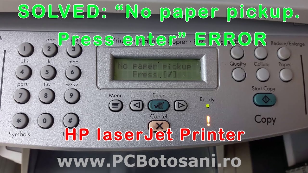 hp laserjet 3050 geen papieren voertuigfout