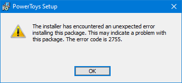 install error 2755 110
