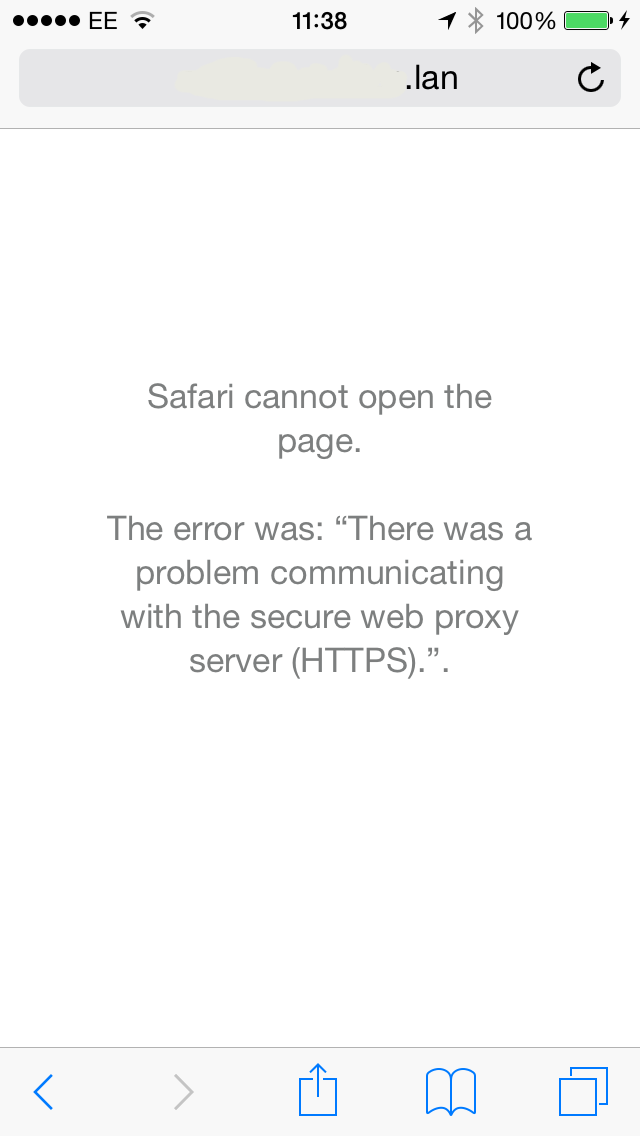 ipad error web proxy server http