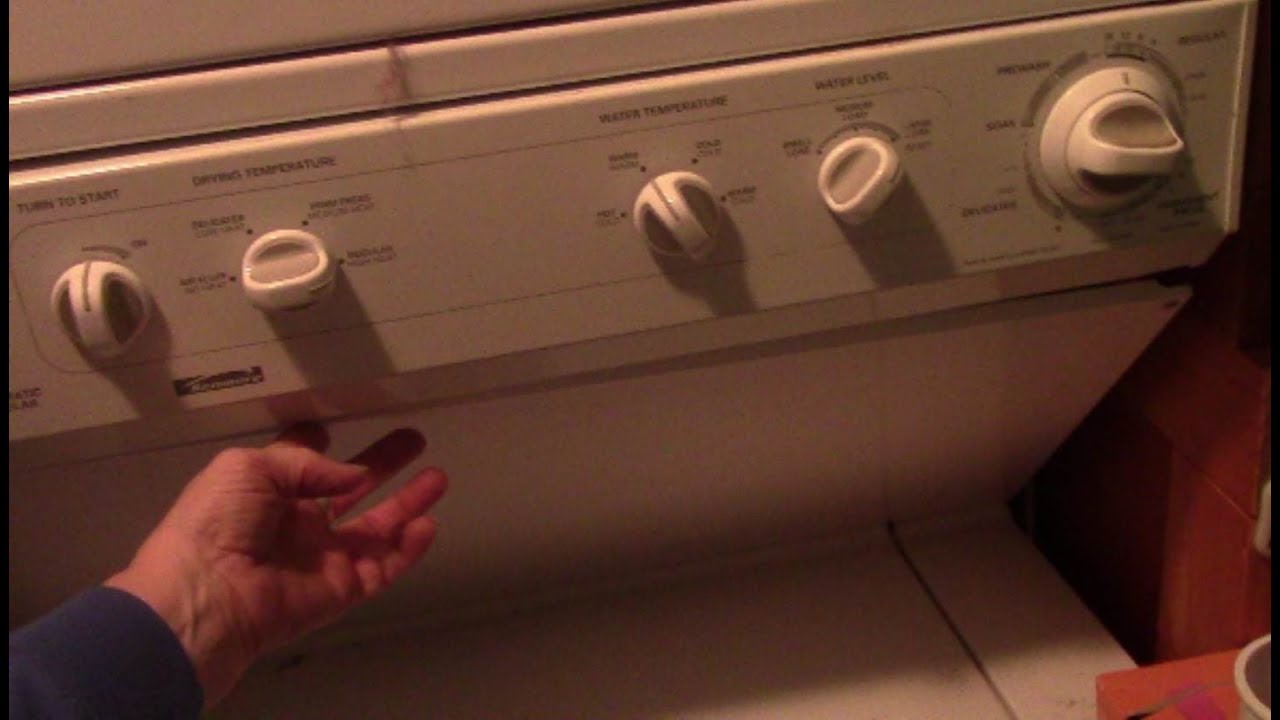 solución de problemas de la lavadora y secadora apilables Kenmore