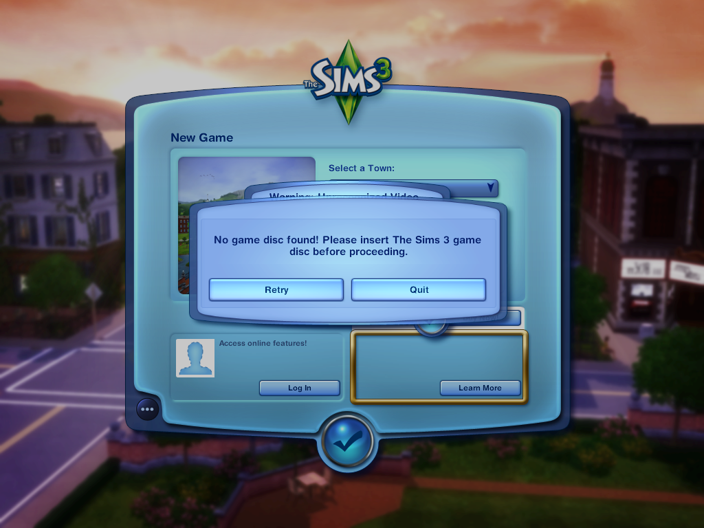 Keine Festplatte gefunden Fehler Sims 3