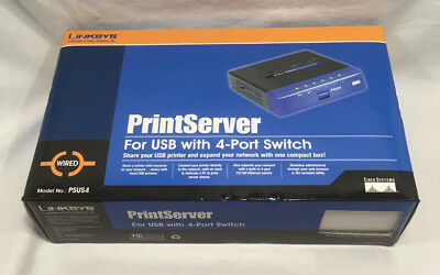 print server w 4 port switch