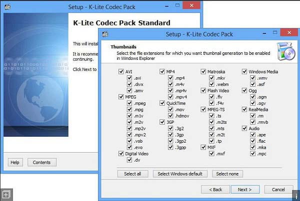 quicktime codec pack windows sistema multimídia player