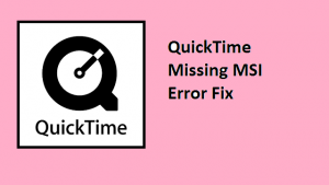 quicktime.msi-Datei nicht gefunden