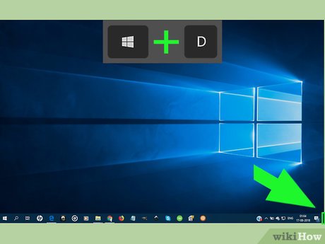 visa skrivbordsikonen i Windows 7 snabbstart