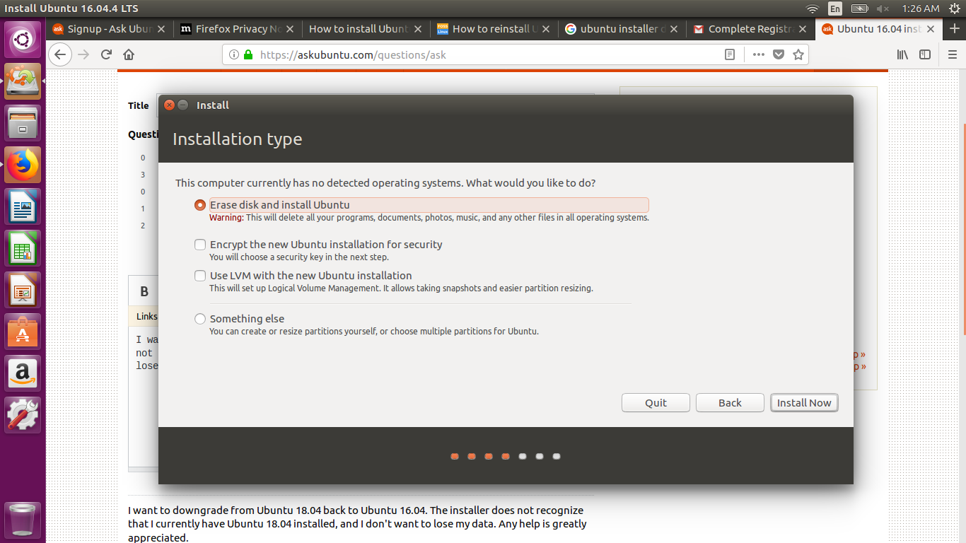 ubuntu file system driver not installed