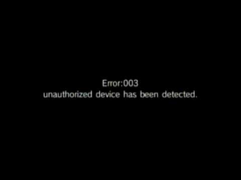 wii error 003 unauthorized device comes with been detected solution