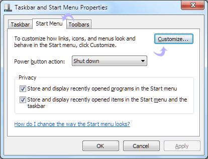 windows 7 pokaż nazwę użytkownika w menu Rozpocznij