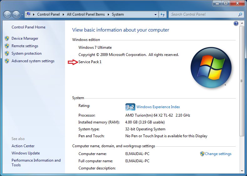 Windows 7 не использовать пакет обновлений