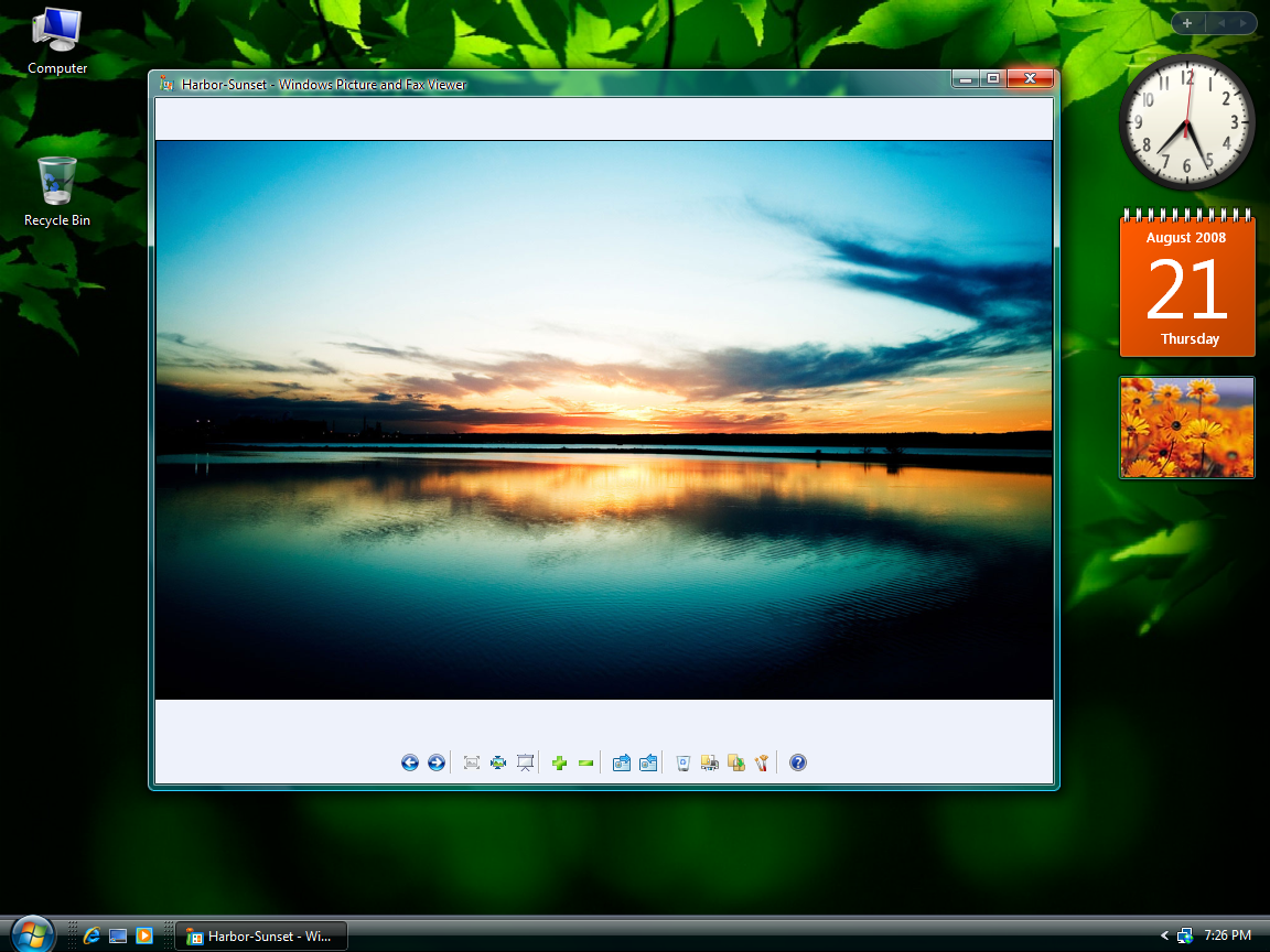 Windows Vista의 Windows 사진 및 텔레팩스 뷰어
