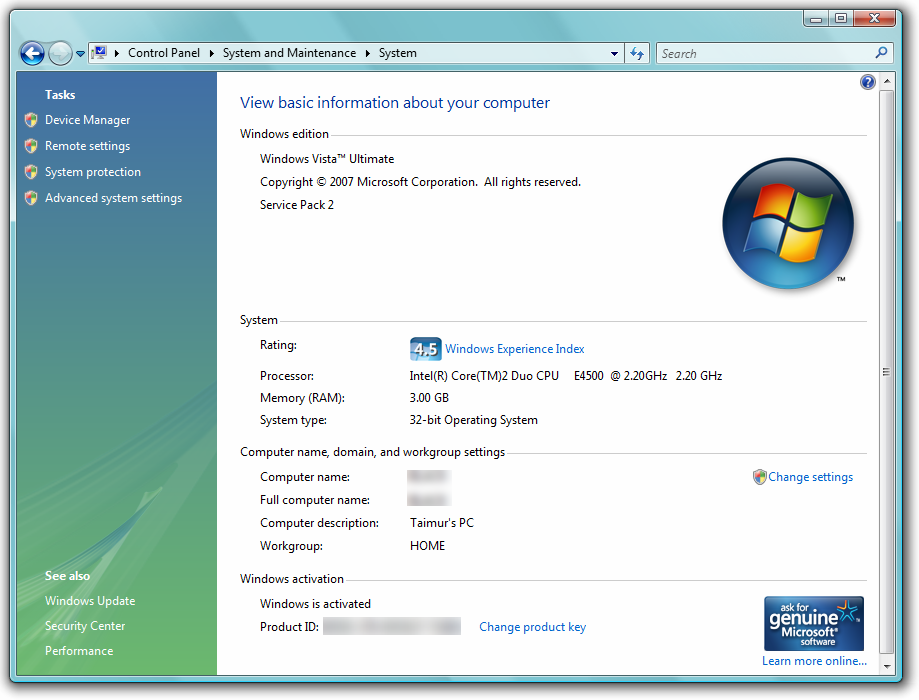 patch solo per Windows Vista Business Service Pack
