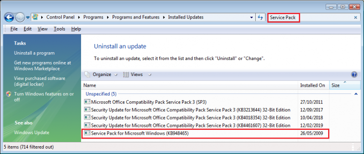 Version von Windows Vista Plan Pack 3