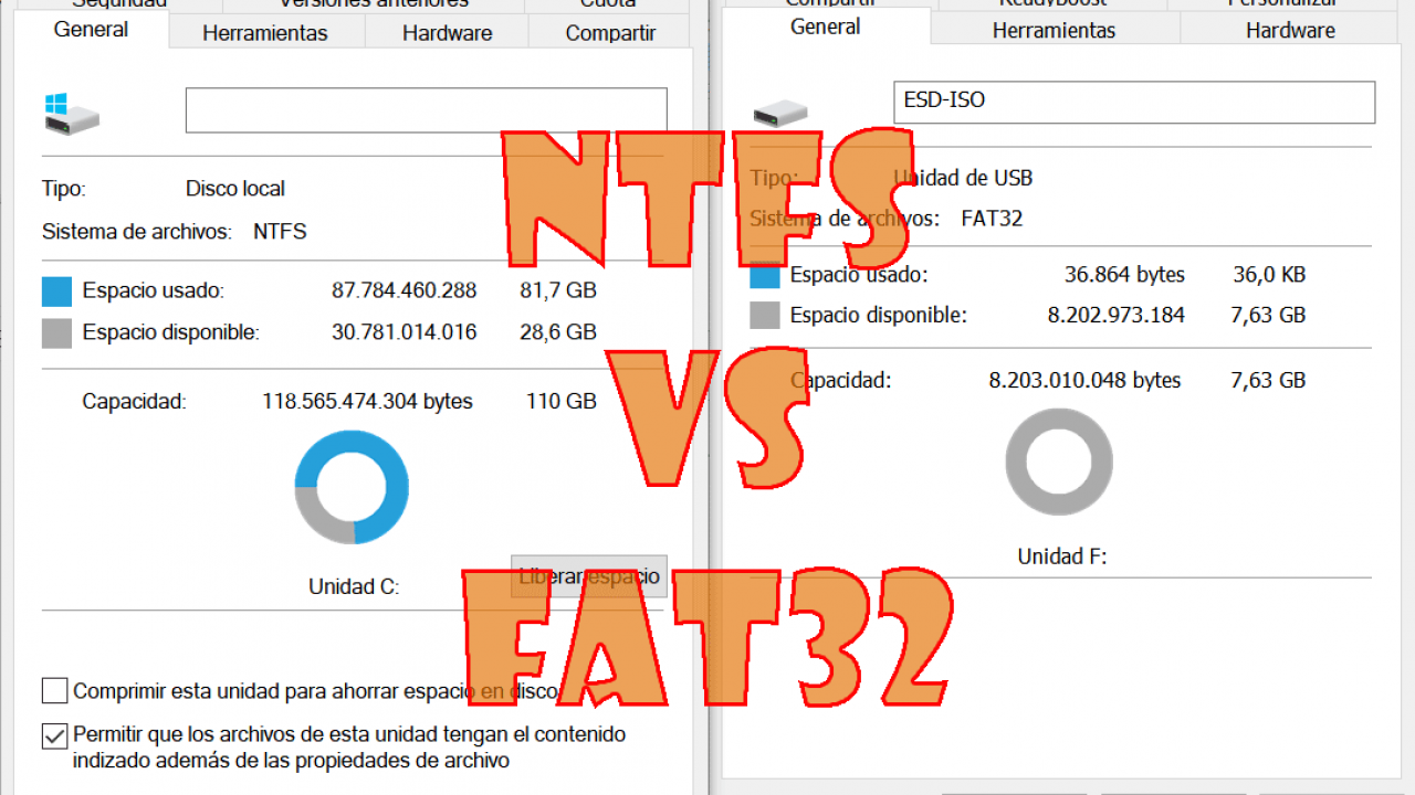windows exp ntfs fat32